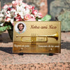 Plaque funéraire trompette 30 Plaquedeces.fr